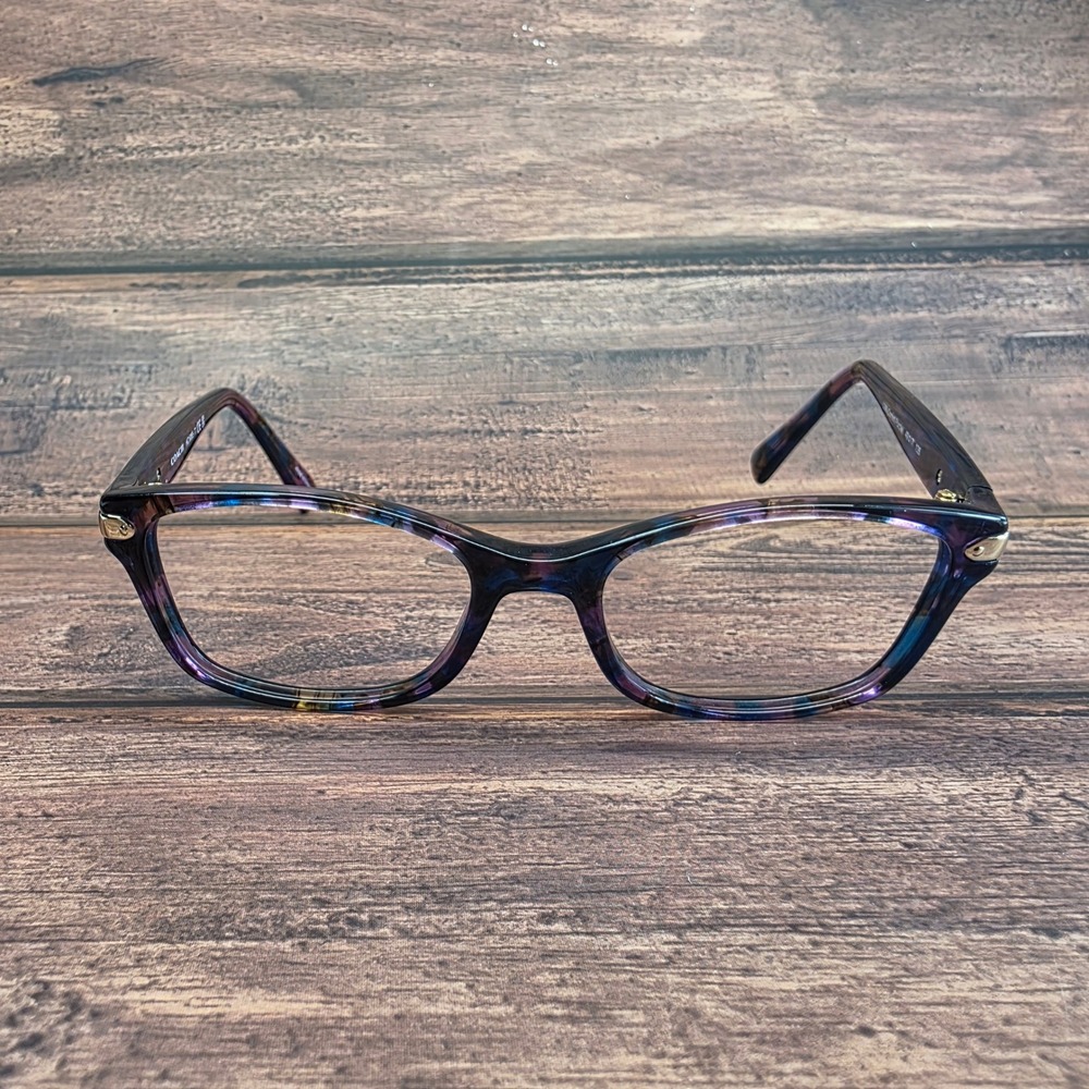 Coach HC 6065 5288 Confetti Purple Tortoise Eyeglass Frames 49-17-135